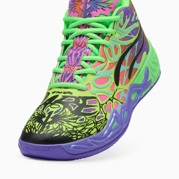 PUMA x LAMELO BALL MB.04 Be You Men's Basketball Shoes, PUMA Black-Electric Peppermint-Fluro Green Pes, extralarge
