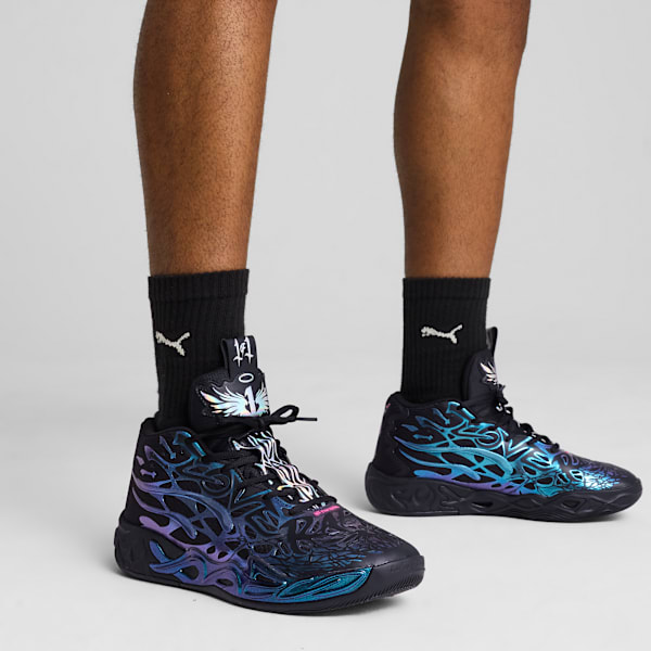 Tenis de básquet MB.04 Reflections, PUMA Black-Ravish, extralarge