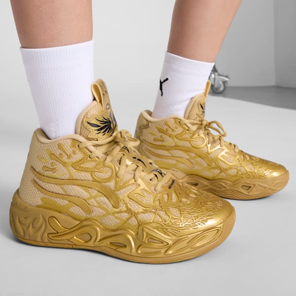 Tenis de básquet MB.04 Golden Child, PUMA Gold-Matte Puma Gold-PUMA Black, extralarge