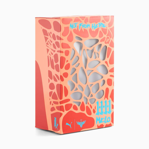 PUMA x LAMELO BALL MB.04 Phoenix Big Kids' Basketball Shoes, PUMA Red-Orange Glow-Fluro Orange Pes-Purple Glimmer, extralarge