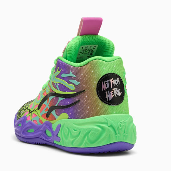 Tenis de básquetbol Be You JR MB.04, PUMA Black-Electric Peppermint-Fluro Green Pes, extralarge