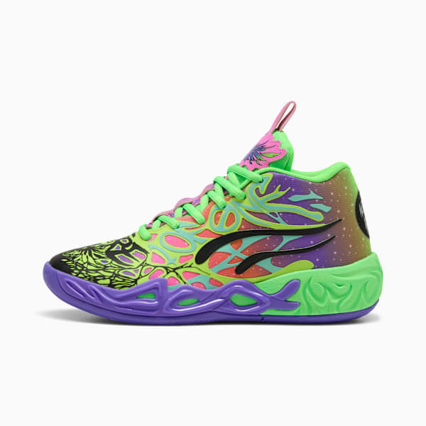 Tenis de básquetbol Be You JR MB.04, PUMA Black-Electric Peppermint-Fluro Green Pes, extralarge