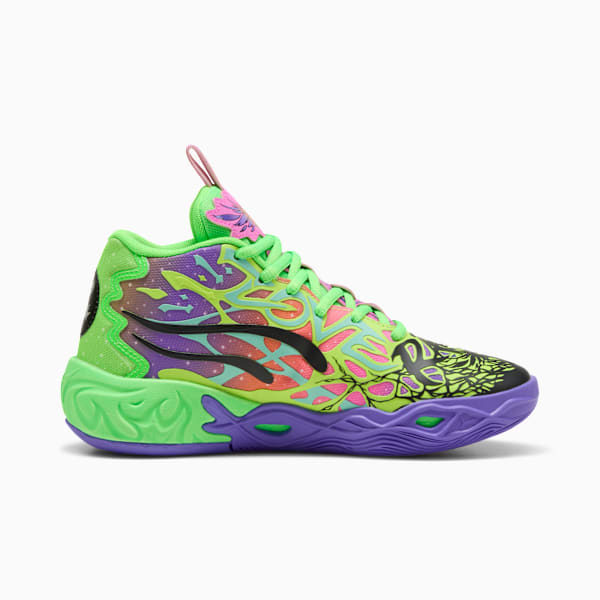 Tenis de básquetbol Be You JR MB.04, PUMA Black-Electric Peppermint-Fluro Green Pes, extralarge