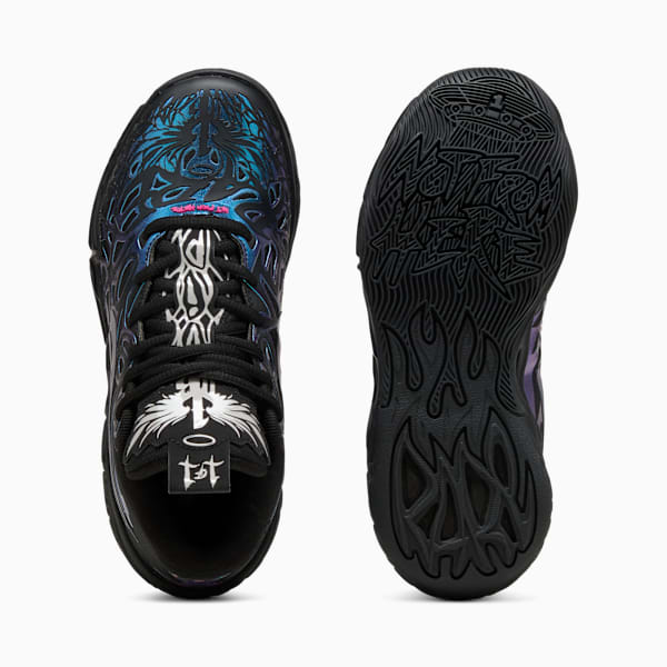 Tenis de basquetbol juvenil MB.04 Reflections, PUMA Black-Ravish, extralarge