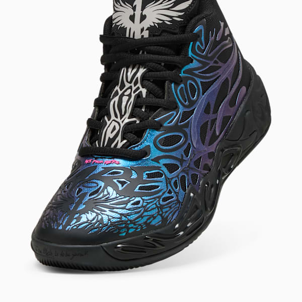 Tenis de basquetbol juvenil MB.04 Reflections, PUMA Black-Ravish, extralarge