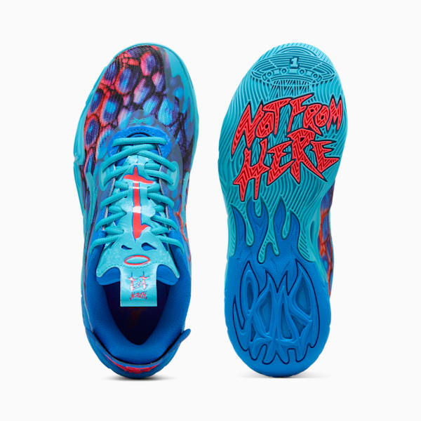 PUMA x LAMELO BALL MB.04 LO Alien Skin Men's Basketball Shoes, Ultra Blue-Luminous Pink-Green Glare, extralarge