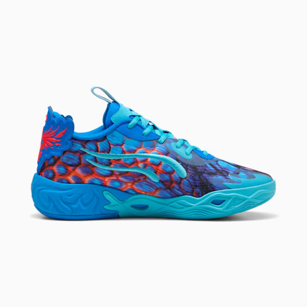 PUMA x LAMELO BALL MB.04 LO Alien Skin Men's Basketball Shoes, Ultra Blue-Luminous Pink-Green Glare, extralarge