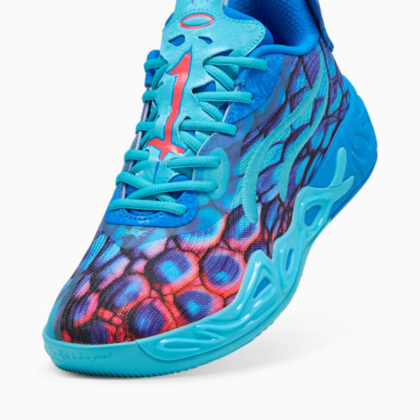 PUMA x LAMELO BALL MB.04 LO Alien Skin Men's Basketball Shoes, Ultra Blue-Luminous Pink-Green Glare, extralarge