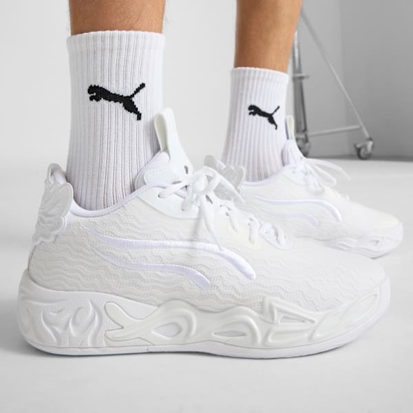 Tenis de básquet MB.04 Lo Ice White, PUMA White-Sun Struck, extralarge
