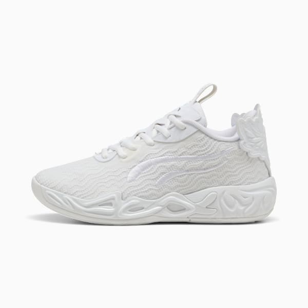 Tenis de basquetbol juvenil MB.04 Lo Ice White, PUMA White-Sun Struck, extralarge