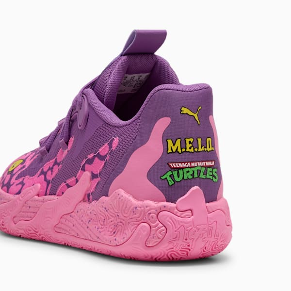 PUMA x LAMELO BALL x TMNT MB.03 Lo Krang Men's Basketball Shoes, Ultra Violet-Fast Pink-Speed Yellow, extralarge