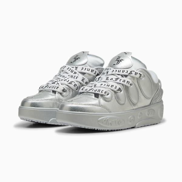 Tenis PUMA HOOPS x LAFRANCÉ Chrome, Silver Mist-Puma Silver-PUMA Black, extralarge