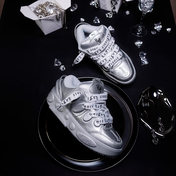 Tenis PUMA HOOPS x LAFRANCÉ Chrome, Silver Mist-Puma Silver-PUMA Black, extralarge