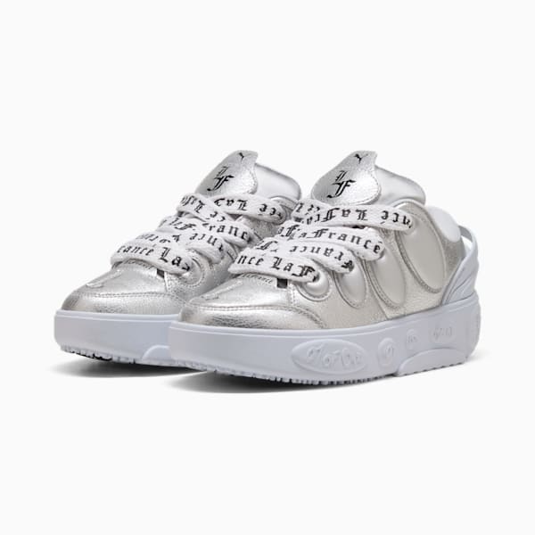 Tenis juvenil LaFrancé Written in Chrome PUMA x LAMELO BALL, Silver Mist-Puma Silver-PUMA Black, extralarge