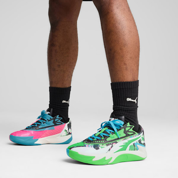 Tenis de basquetbol Scoot Zeros, Bright Aqua-Feather Gray, extralarge