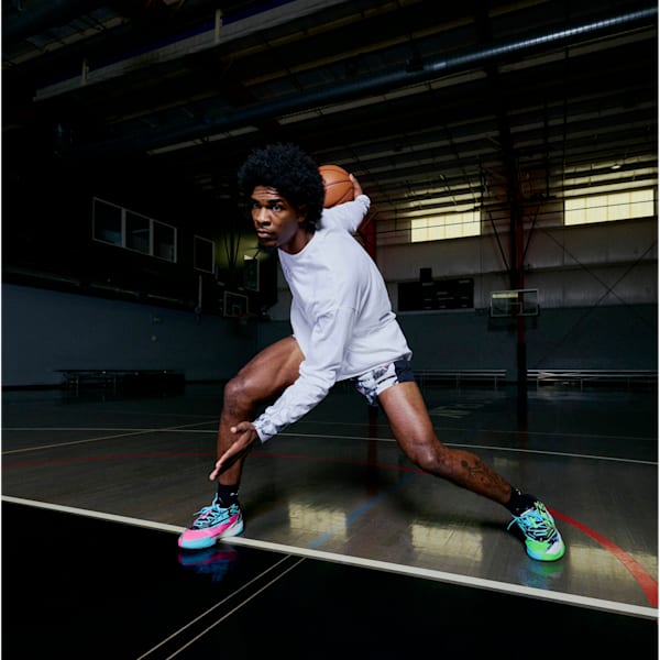 Tenis de basquetbol Scoot Zeros, Bright Aqua-Feather Gray, extralarge