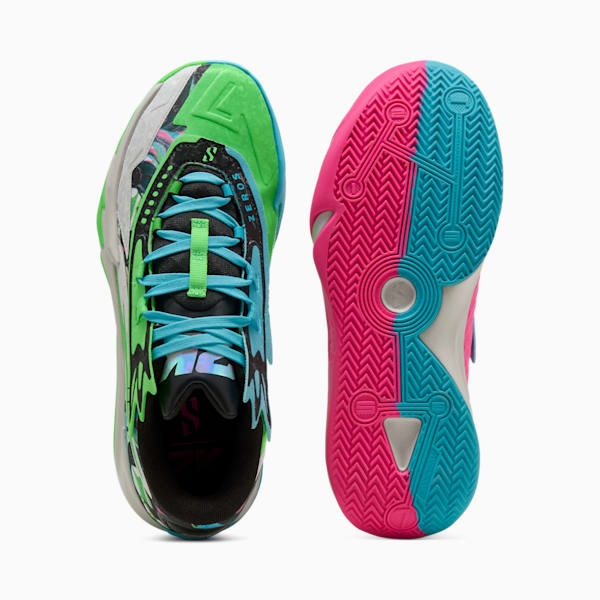 Tenis de basquetbol Scoot Zeros, Bright Aqua-Feather Gray, extralarge