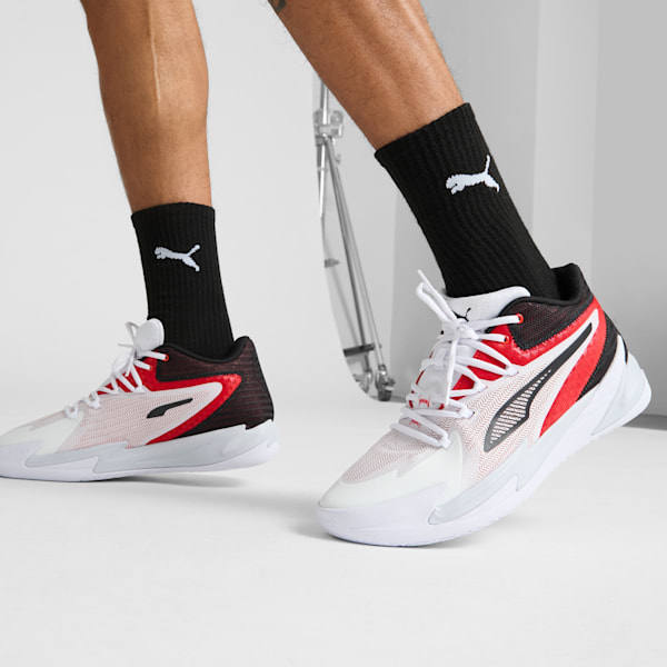Dagger Men's Basketball Shoes, PUMA Red-PUMA Black, extralarge