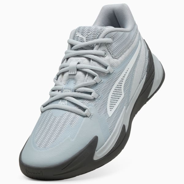 Dagger Men's Basketball Shoes, Platinum Gray-Dusky Gray-PUMA White, extralarge