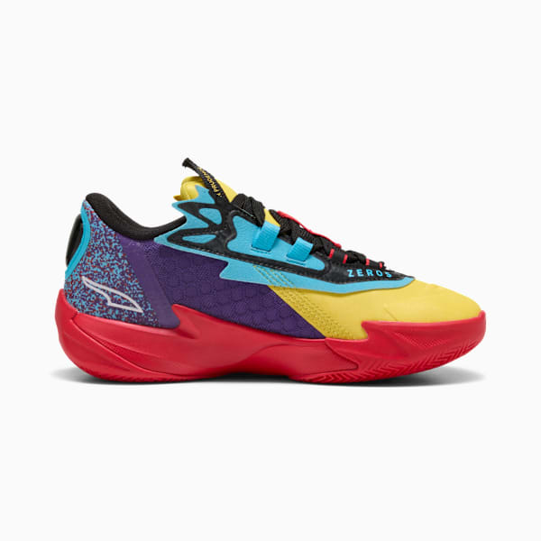Tenis juvenil para basquetbol Scoot Zeros II Caution, Rickie Orange-Speed Yellow, extralarge