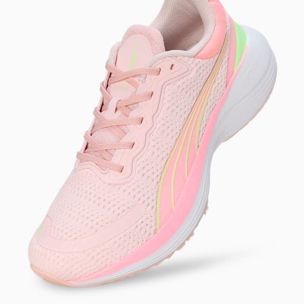 Cyclonite Pro Women's Running Shoes, Frosty Pink-Speed Green, extralarge-IND