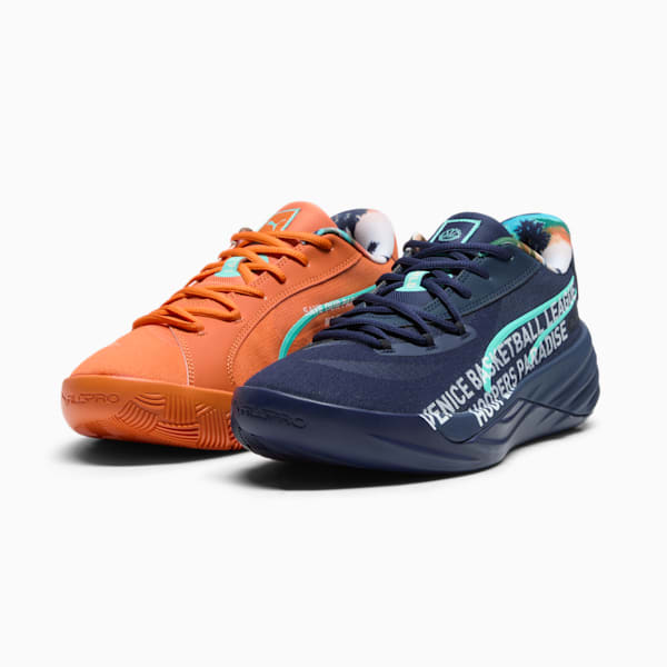 All-Pro NITRO™ Venice Beach Basketball League Zapatillas de baloncesto para hombre, PUMA Navy-Maple Syrup, extralarge