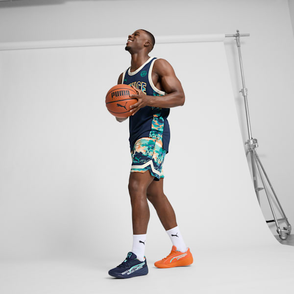All-Pro NITRO™ Venice Beach Basketball League Zapatillas de baloncesto para hombre, PUMA Navy-Maple Syrup, extralarge