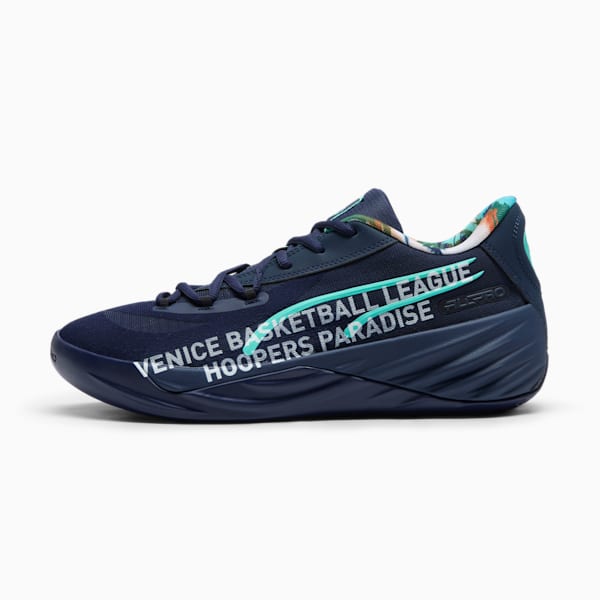 All-Pro NITRO™ Venice Beach Basketball League Zapatillas de baloncesto para hombre, PUMA Navy-Maple Syrup, extralarge