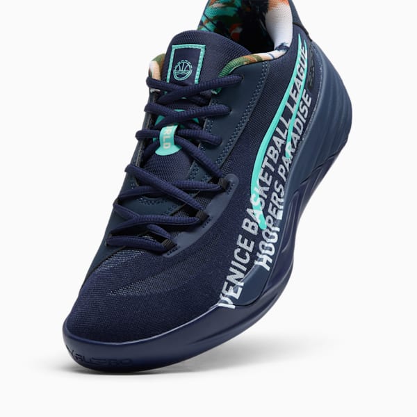 All-Pro NITRO™ Venice Beach Basketball League Zapatillas de baloncesto para hombre, PUMA Navy-Maple Syrup, extralarge