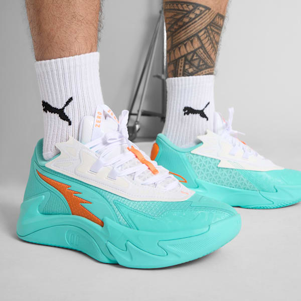 Scoot Zeros II Shift Basketball Shoes, Aquatic-Orange Poppy, extralarge