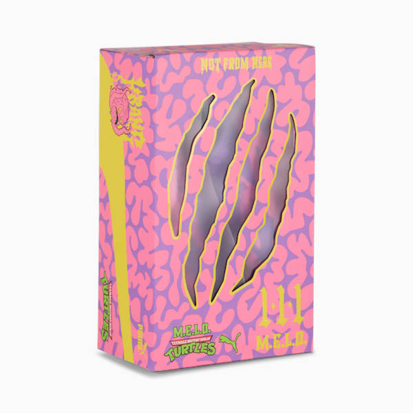 PUMA x LAMELO BALL x TMNT MB.03 Lo Krang Big Kids' Basketball Shoes, Ultra Violet-Fast Pink-Speed Yellow, extralarge