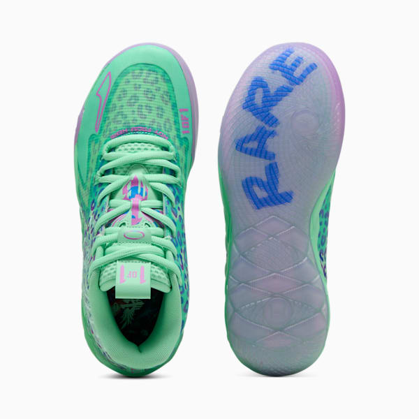 Tenis de básquet MB.01 Alien Safari, Green Glimmer-Pure Magenta-Hyperlink Blue, extralarge