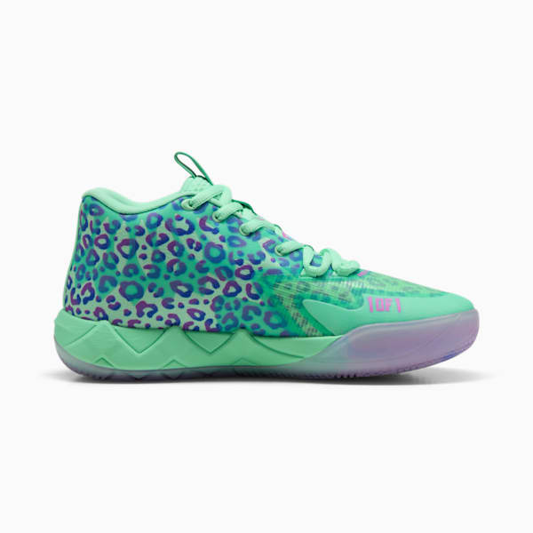 Tenis de básquet MB.01 Alien Safari, Green Glimmer-Pure Magenta-Hyperlink Blue, extralarge