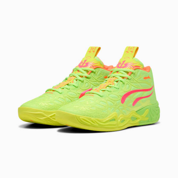 Tenis de básquet MB.04 Gem, Yellow Alert-Green Glare-Pink Alert, extralarge