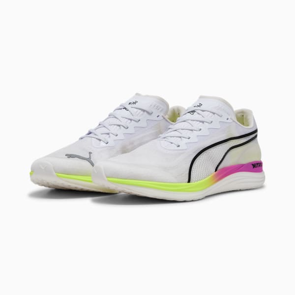 メンズ プロピオ ニトロ ランニングシューズ, PUMA White-Pure Magenta, extralarge-JPN