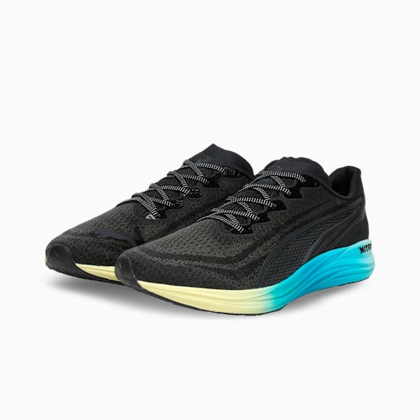 Propio NITRO™ Men's Running Shoes, PUMA Black-Mint Melt-Speed Blue, extralarge-IND