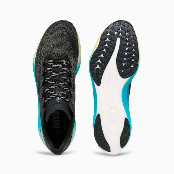 Propio NITRO™ Men's Running Shoes, PUMA Black-Mint Melt-Speed Blue, extralarge-IND