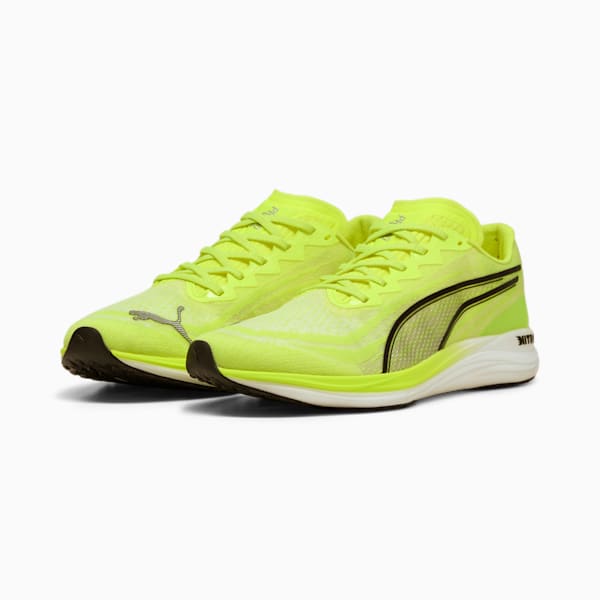 ウィメンズ プロピオ ニトロ ランニングシューズ, Yellow Alert-PUMA Black, extralarge-JPN