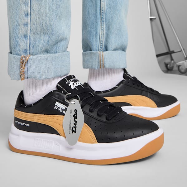 Tenis Porsche Legacy GV Special Pinstripe, PUMA Black-Warm Beige, extralarge