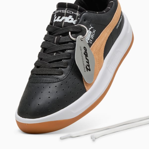 メンズ ポルシェ レガシー GV スペシャル ピンストライプ スニーカー, PUMA Black-Warm Beige, extralarge-JPN
