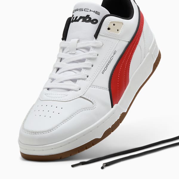 Porsche Legacy RBD Game Men's Low Sneakers, PUMA White-Red Fire, extralarge