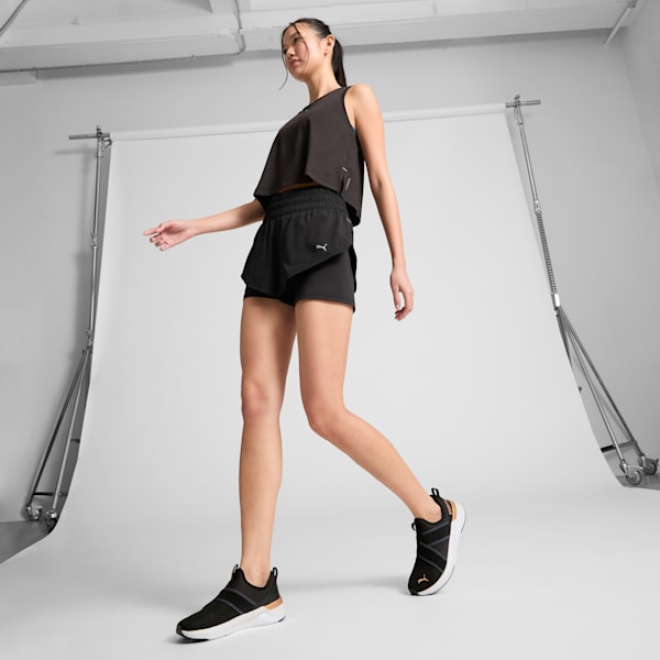 Tenis mujer running SOFTRIDE Harli Slip-On, PUMA Black-PUMA White-PUMA Gold, extralarge