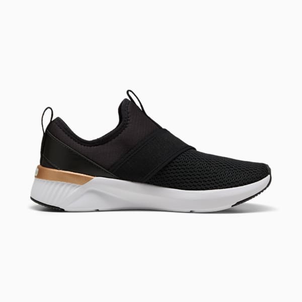 Tenis mujer running SOFTRIDE Harli Slip-On, PUMA Black-PUMA White-PUMA Gold, extralarge