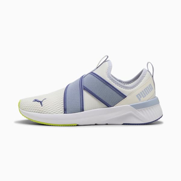 Tenis de running SOFTRIDE Harli para mujer, Warm White-Cool Weather-Blue Crystal, extralarge