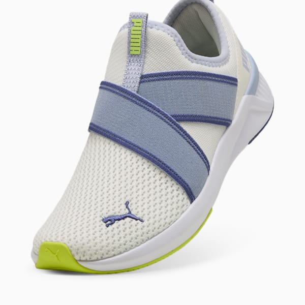 Tenis mujer running SOFTRIDE Harli Slip-On, Warm White-Cool Weather-Blue Crystal, extralarge