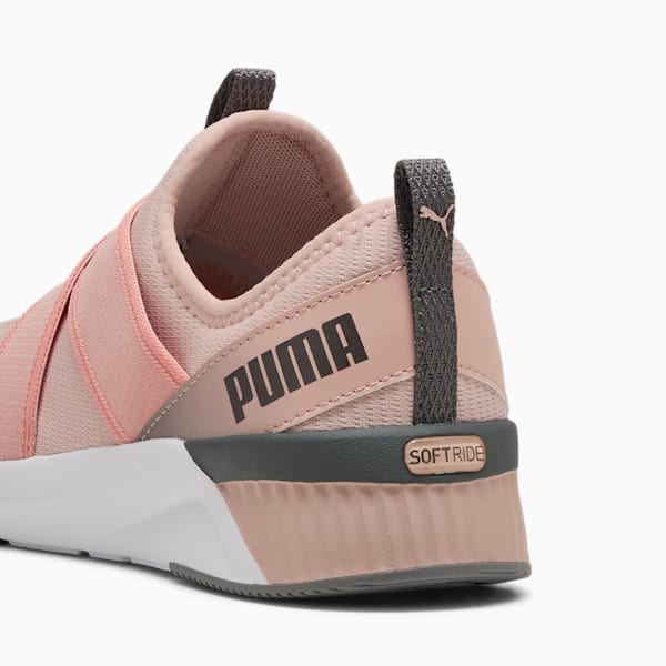 SOFTRIDE Harli Slip-On Running Shoes Women, Rose Quartz-Cool Dark Gray-PUMA White, extralarge