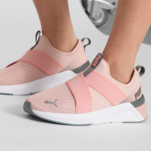 SOFTRIDE Harli Slip-On Running Shoes Women, Rose Quartz-Cool Dark Gray-PUMA White, extralarge
