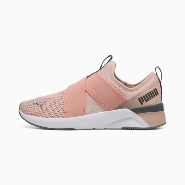 SOFTRIDE Harli Slip-On Running Shoes Women, Rose Quartz-Cool Dark Gray-PUMA White, extralarge