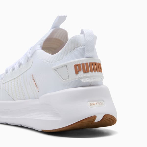 SOFTRIDE Symmetry Fuzion Running Shoes, PUMA White-Vapor Gray-Gum, extralarge