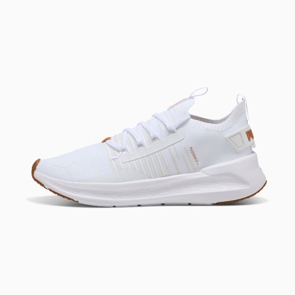 SOFTRIDE Symmetry Fuzion Running Shoes, PUMA White-Vapor Gray-Gum, extralarge